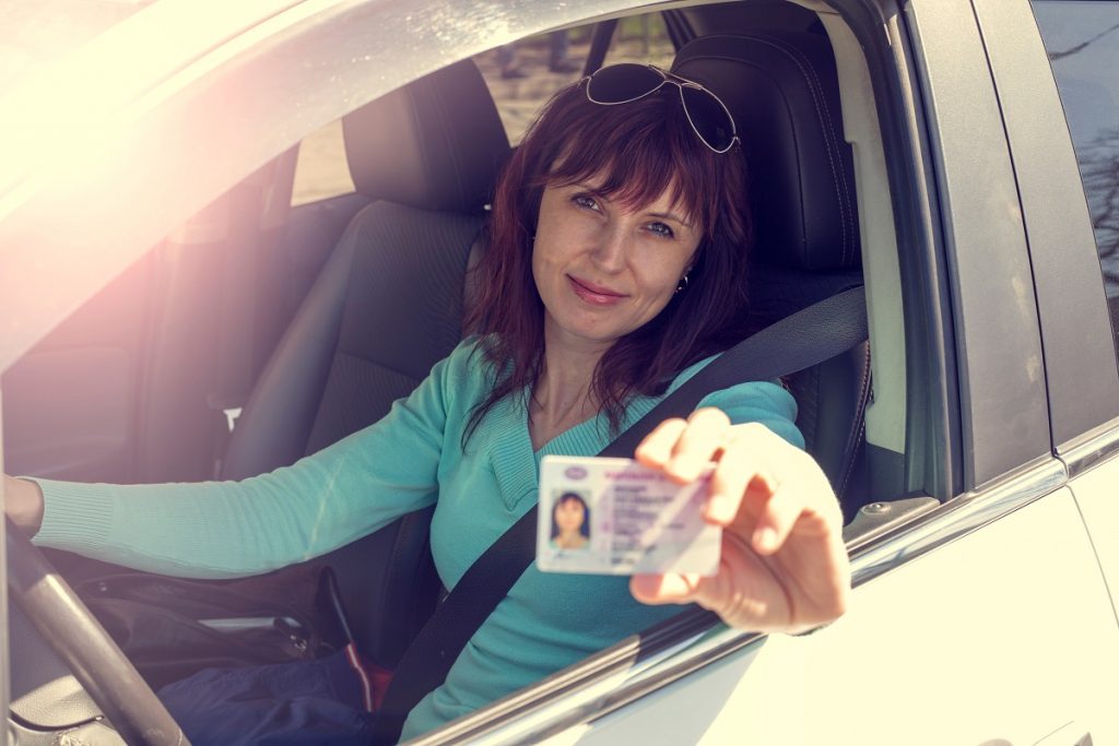 presenting a driver's license