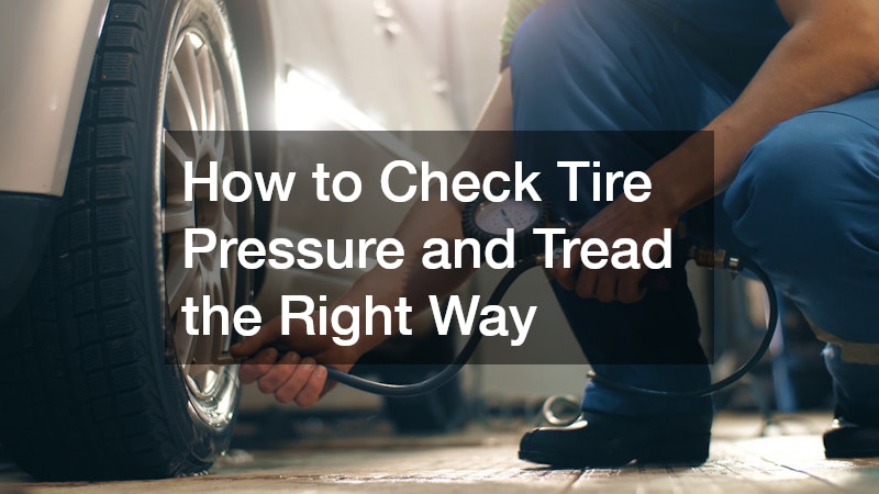 checking the tire pressure